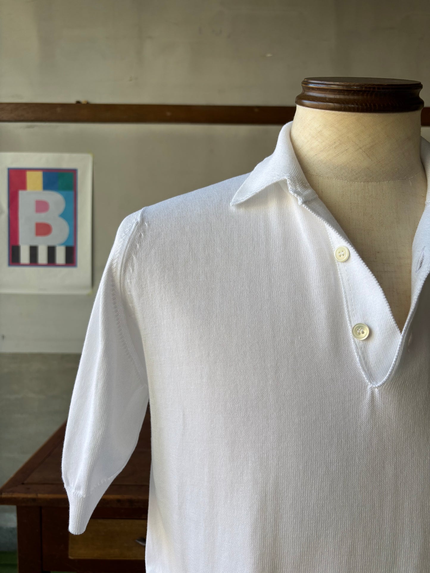 William Lockie small collor polo / White