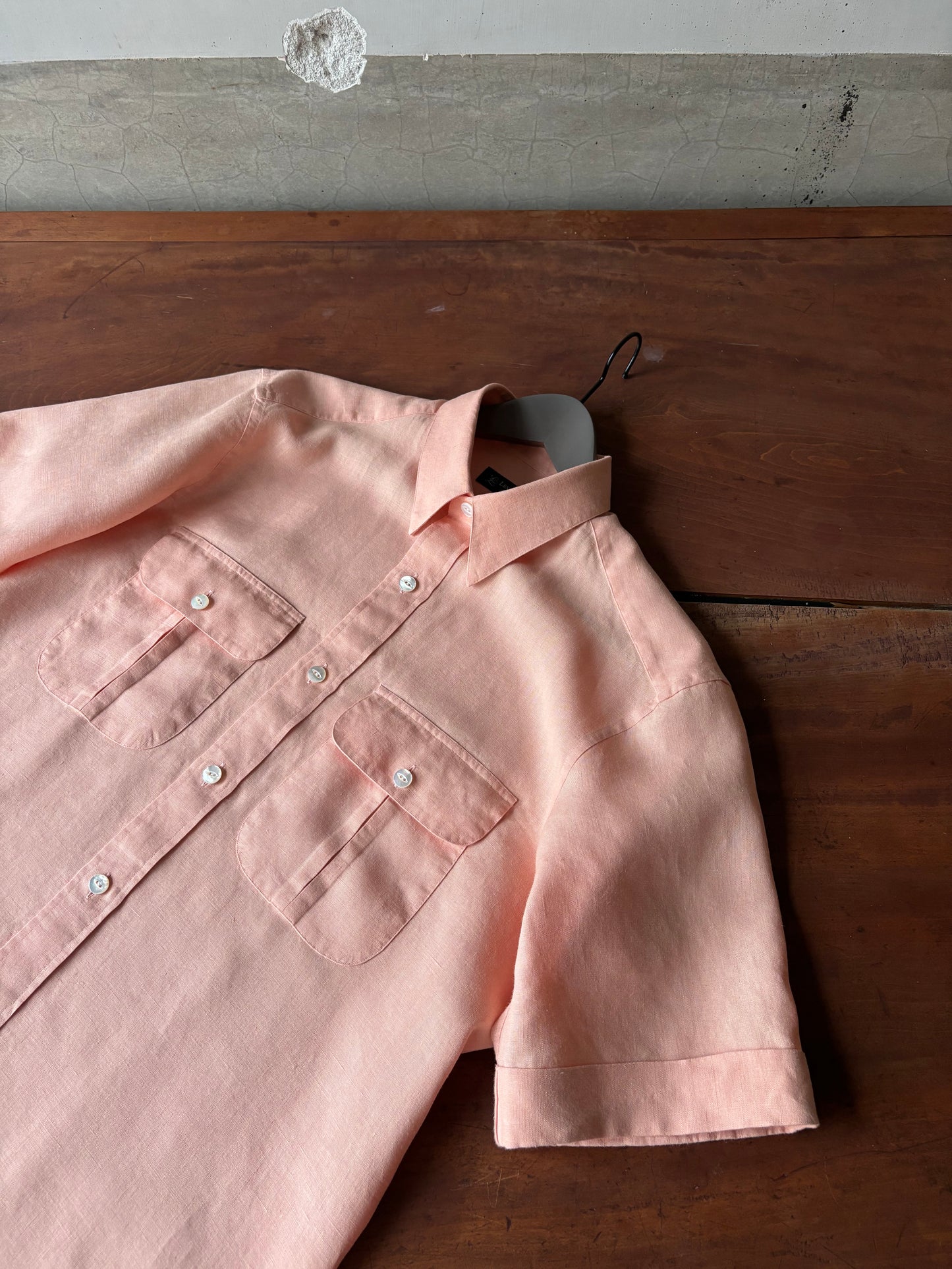 Salmon linen shirt