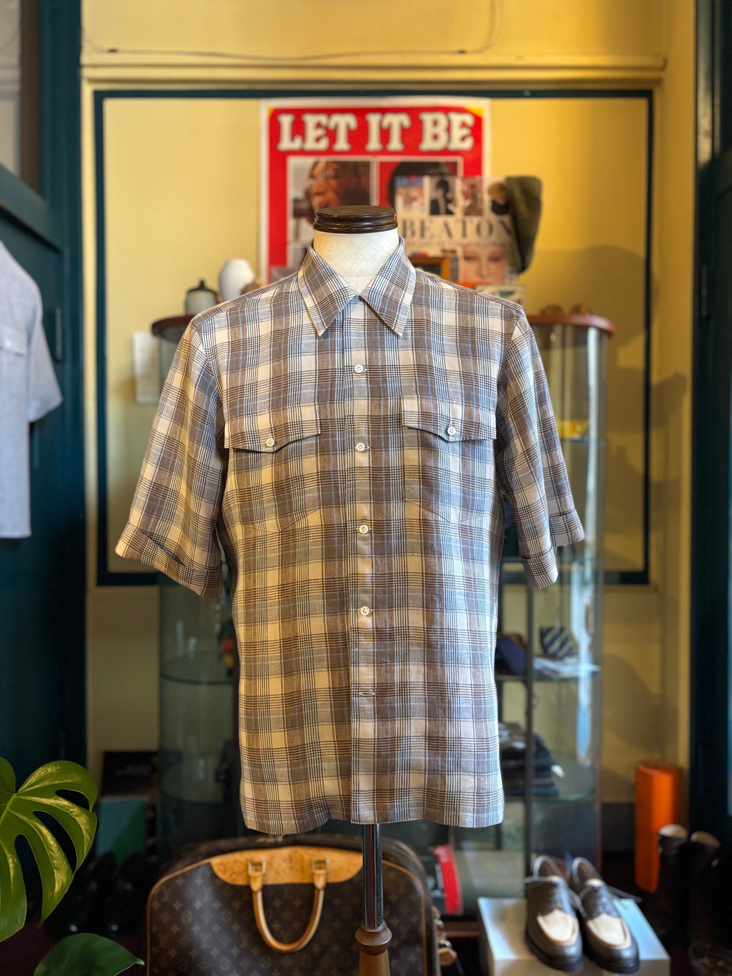 Les Leston 100% Linen Camp Col. Shirt