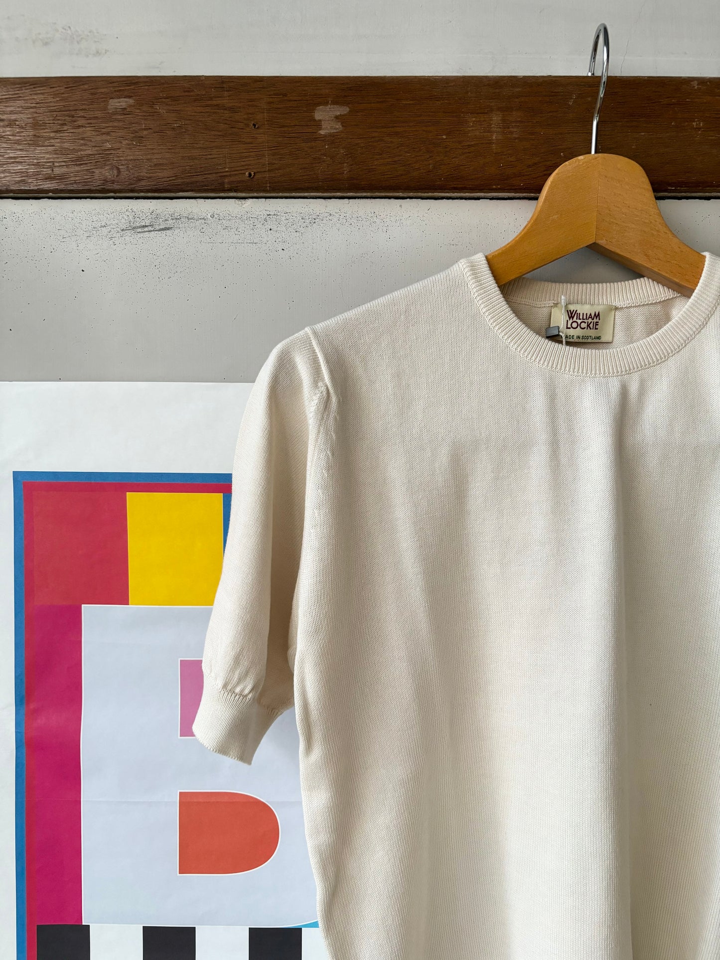 Willam Lockie 100% cotton short sleeve crew / Pearl