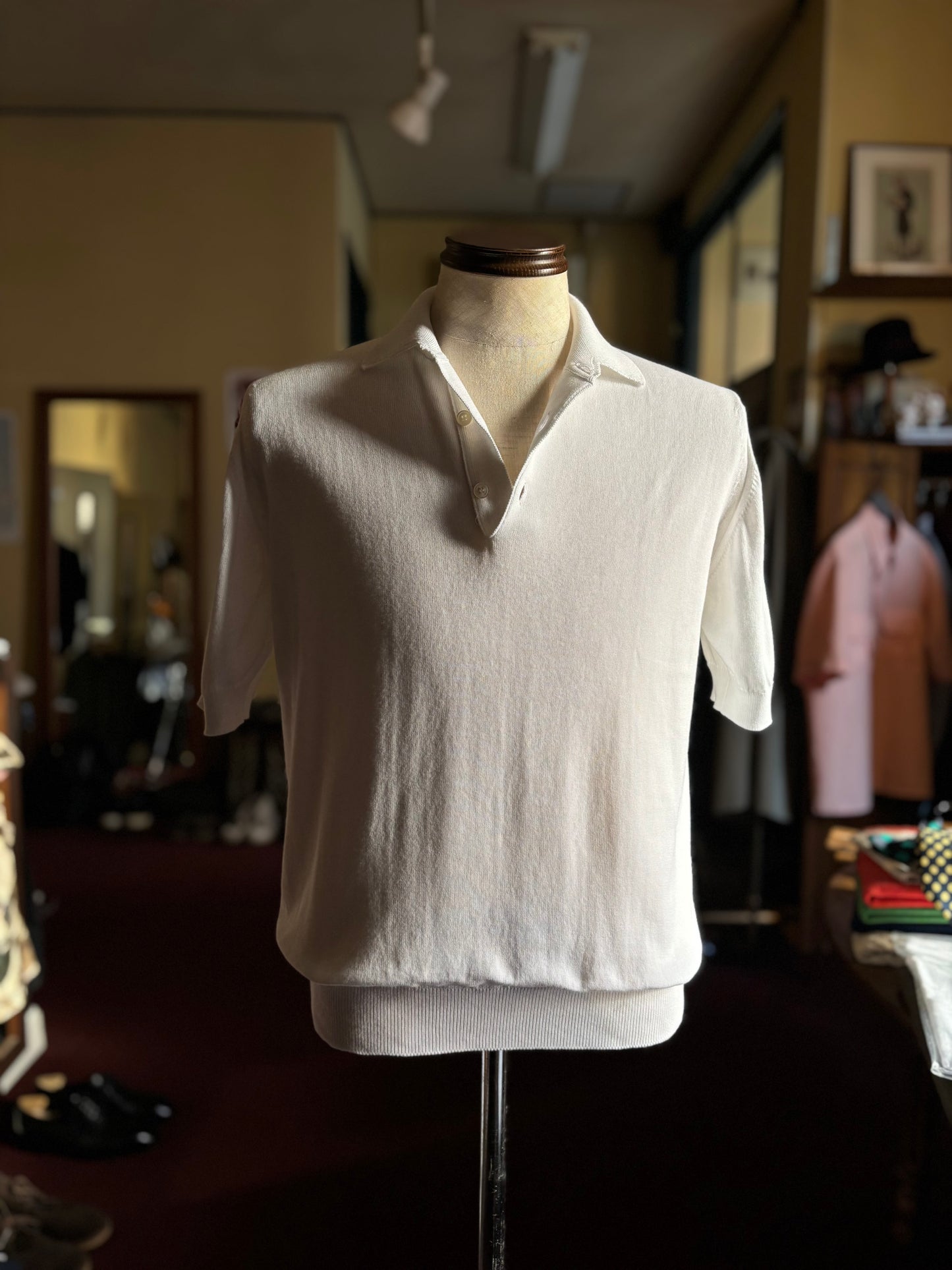 William Lockie small collor polo / White