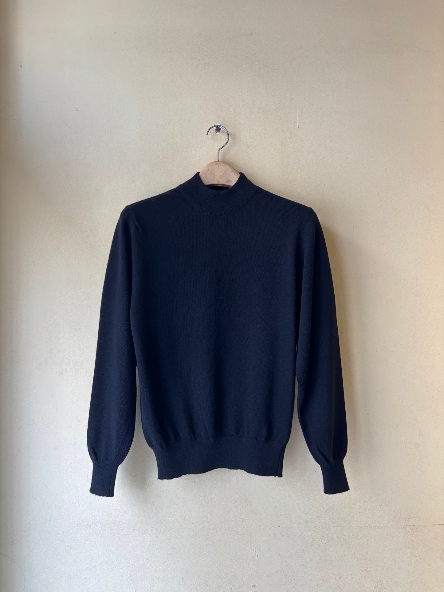 Ballantyne Cashmere Black Mockneck / SMALL