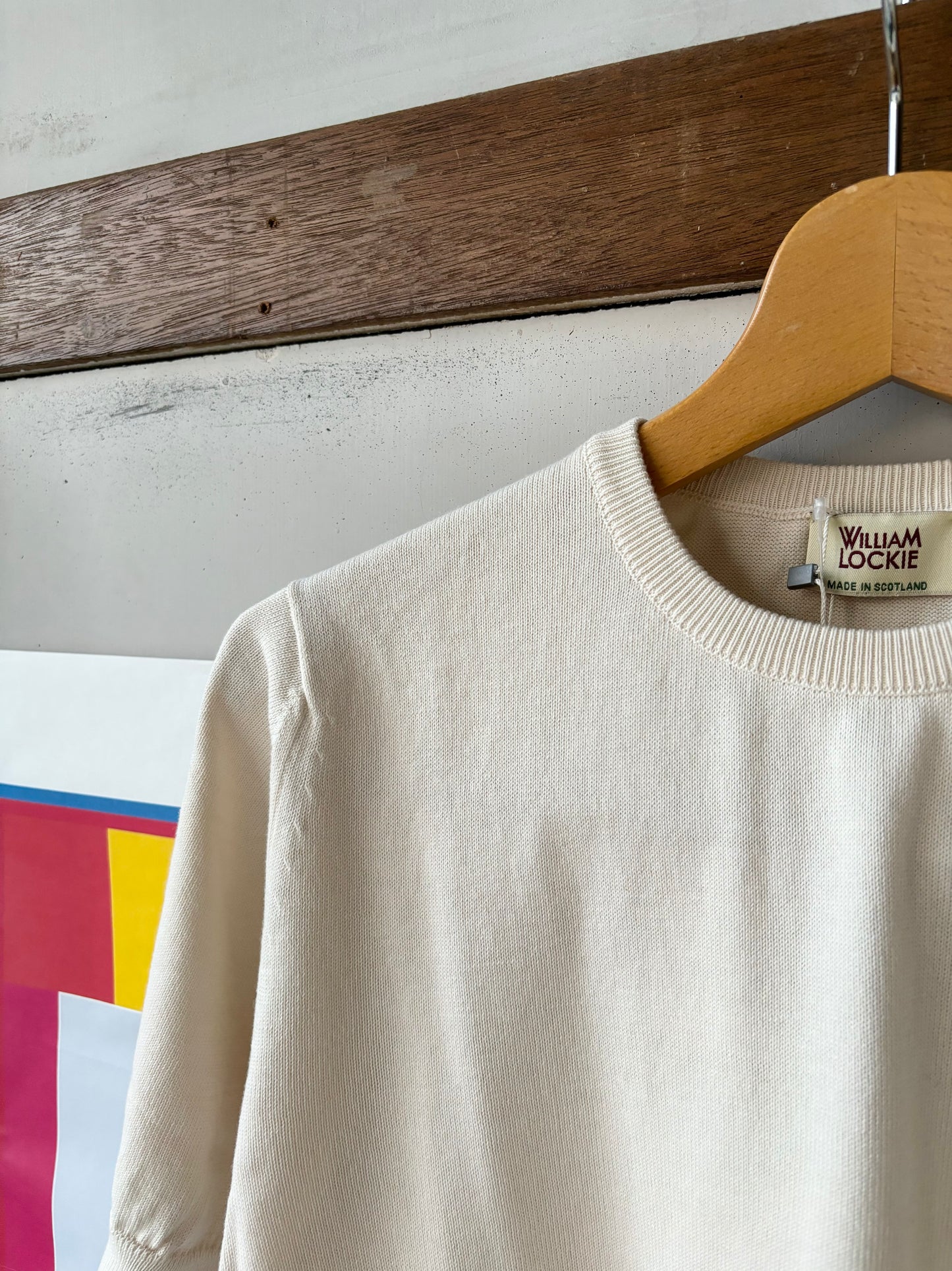 Willam Lockie 100% cotton short sleeve crew / Pearl