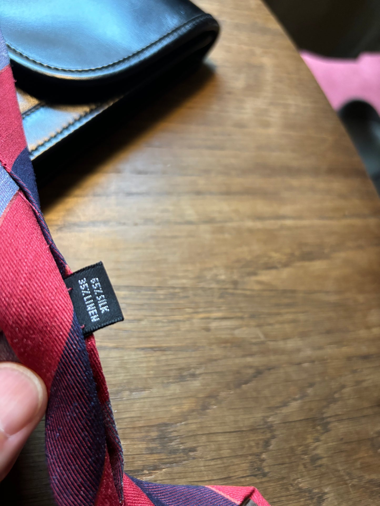 Charvet silk linen stripe tie