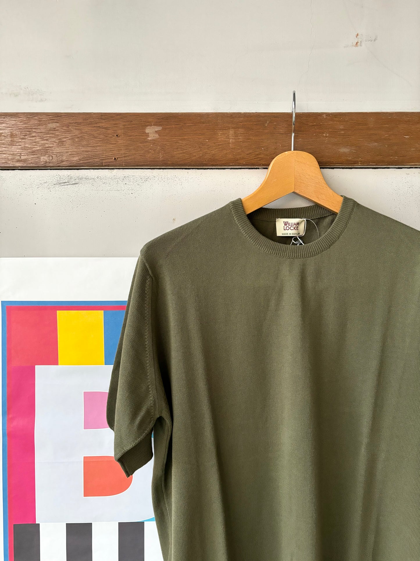 William Lockie 100% cotton short sleeve crew / Olive