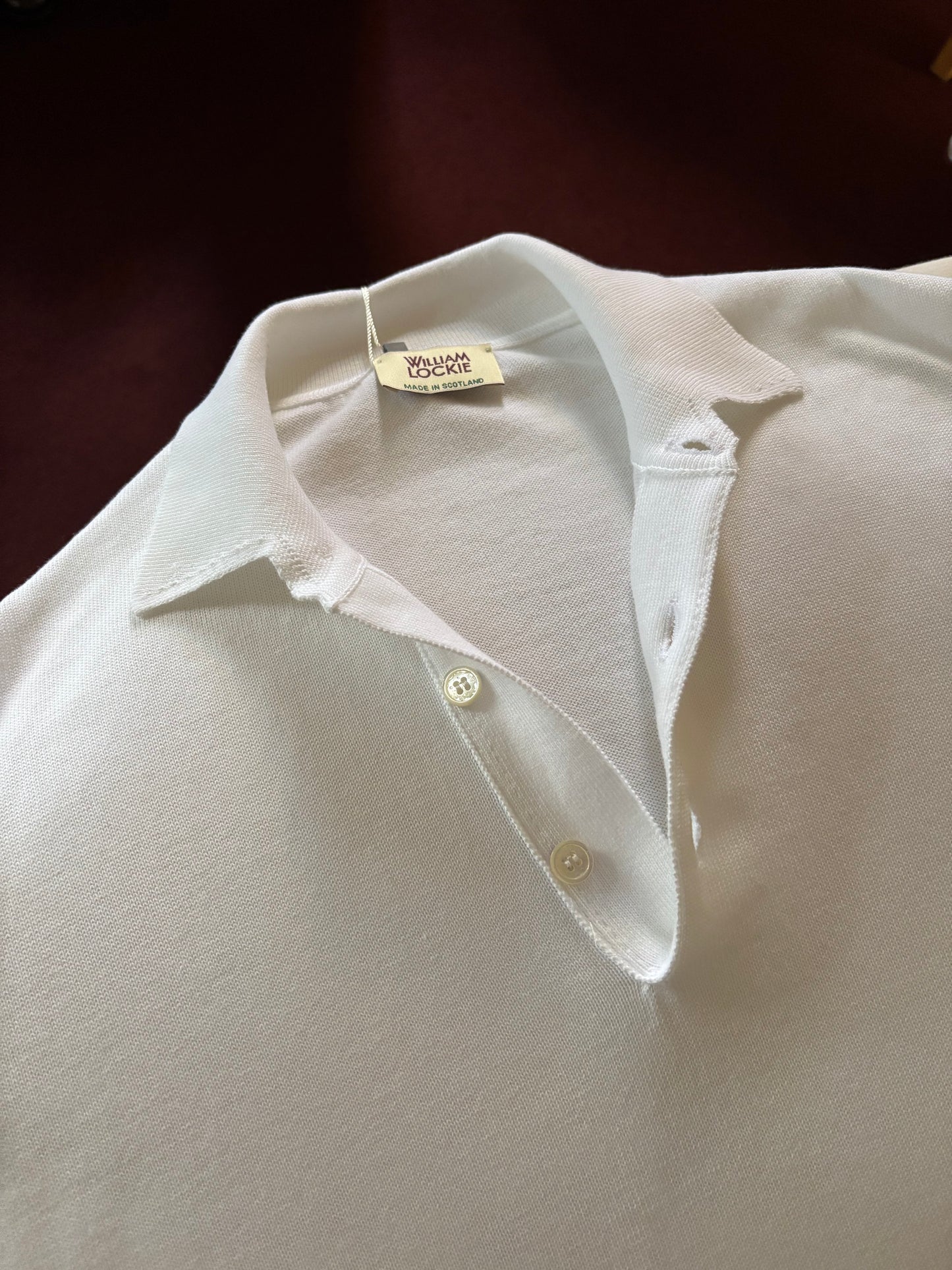 William Lockie small collor polo / White
