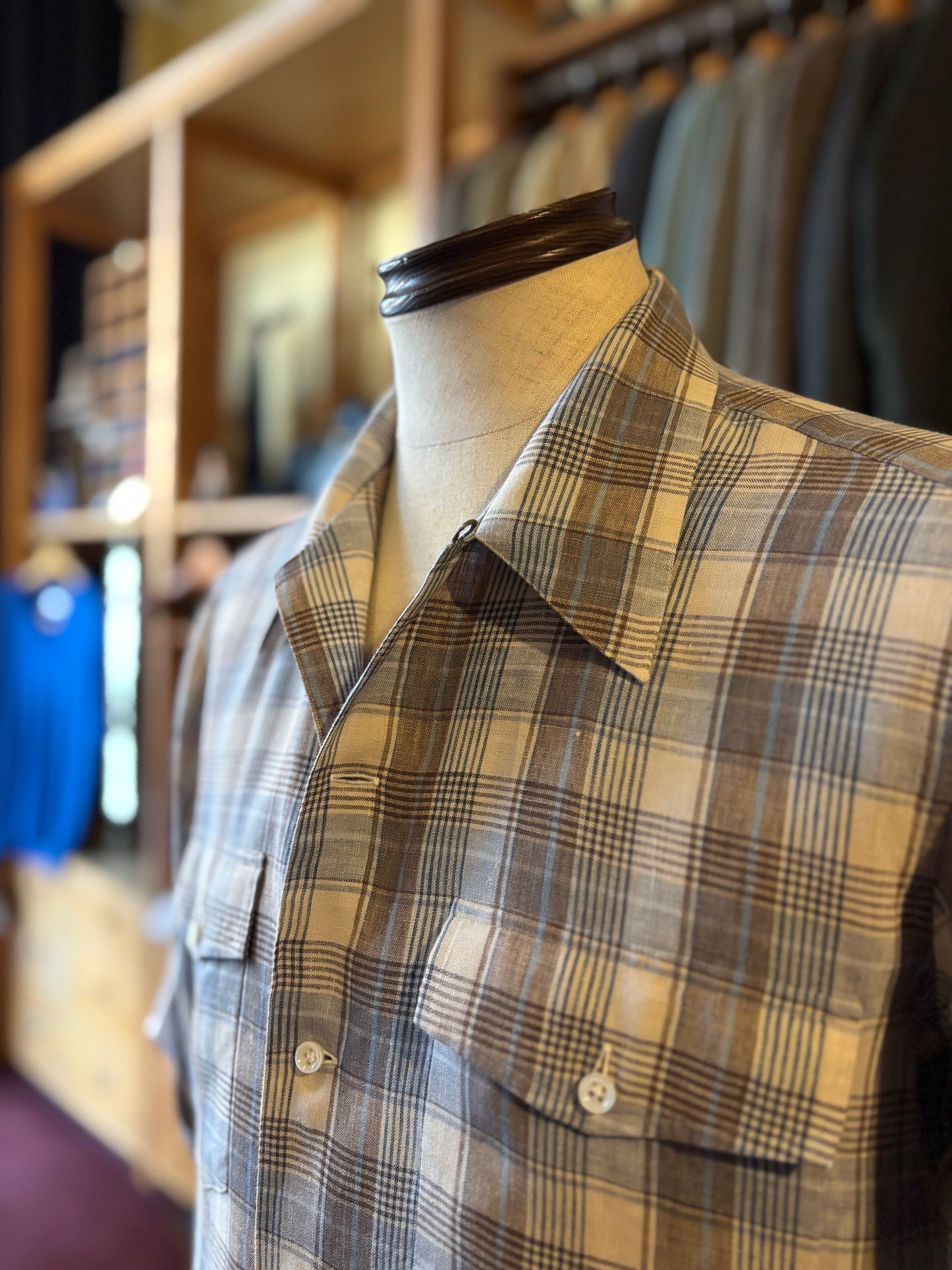 Les Leston 100% Linen Camp Col. Shirt