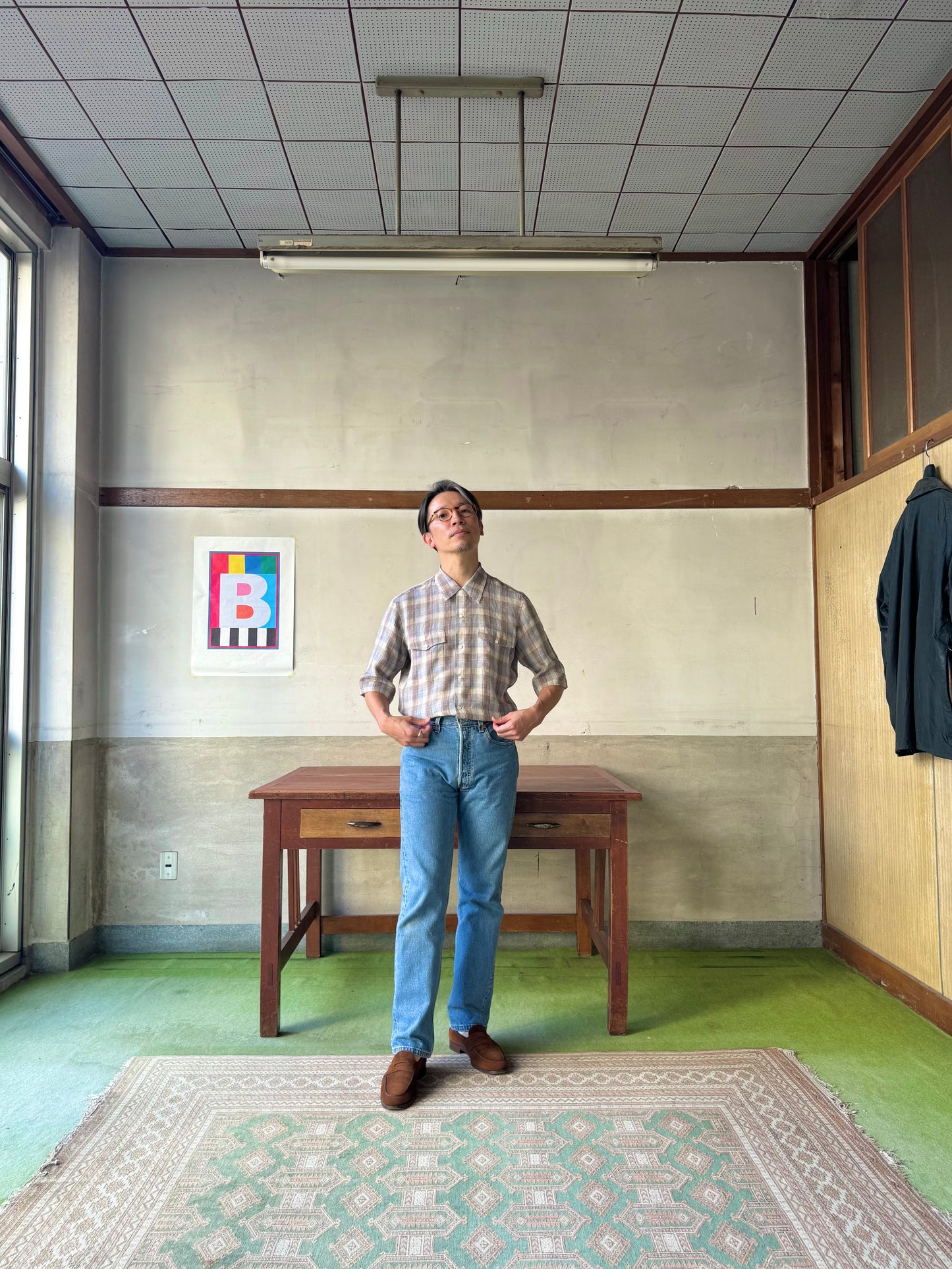 Les Leston 100% Linen Camp Col. Shirt