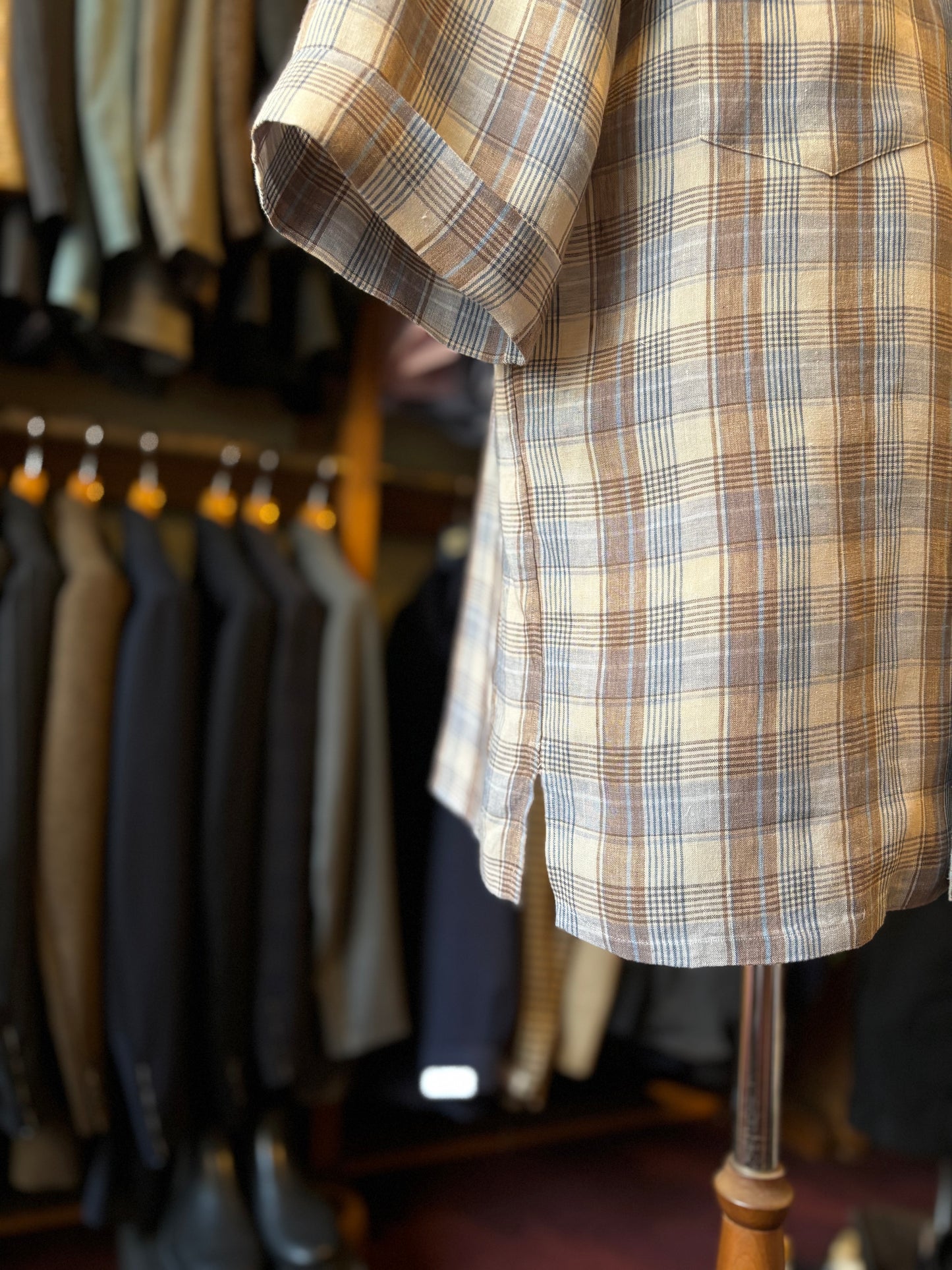Les Leston 100% Linen Camp Col. Shirt