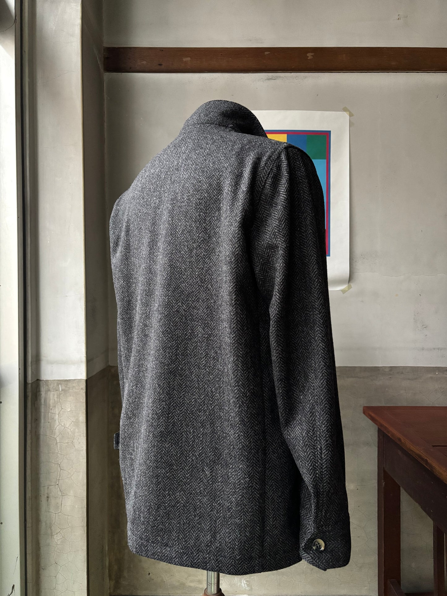 Fusto Gimeno Teba Jacket / Grey Herringbone / Size 52