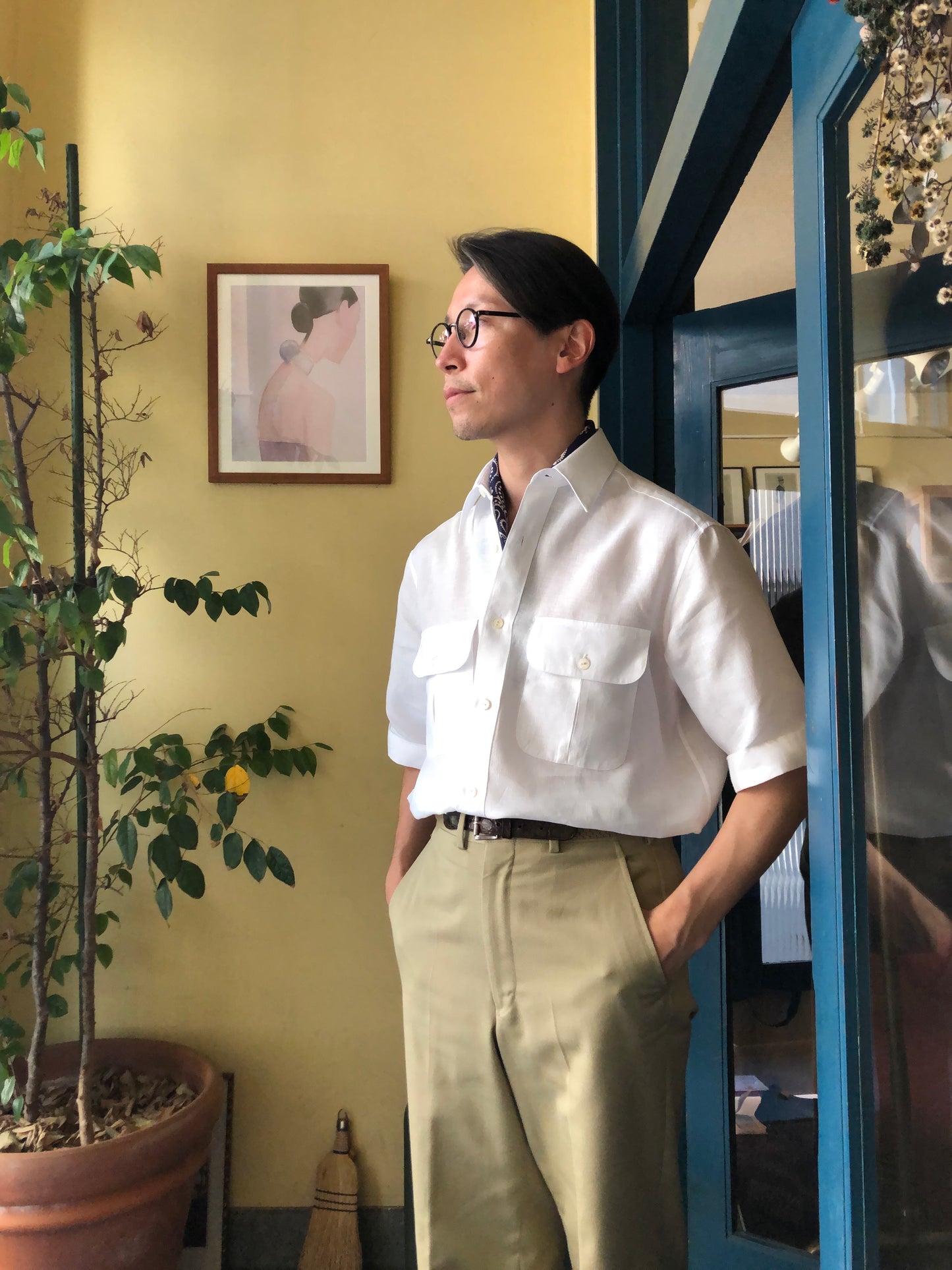 LES LESTON Clapton shirt / Spence Bryson linen / SMALL