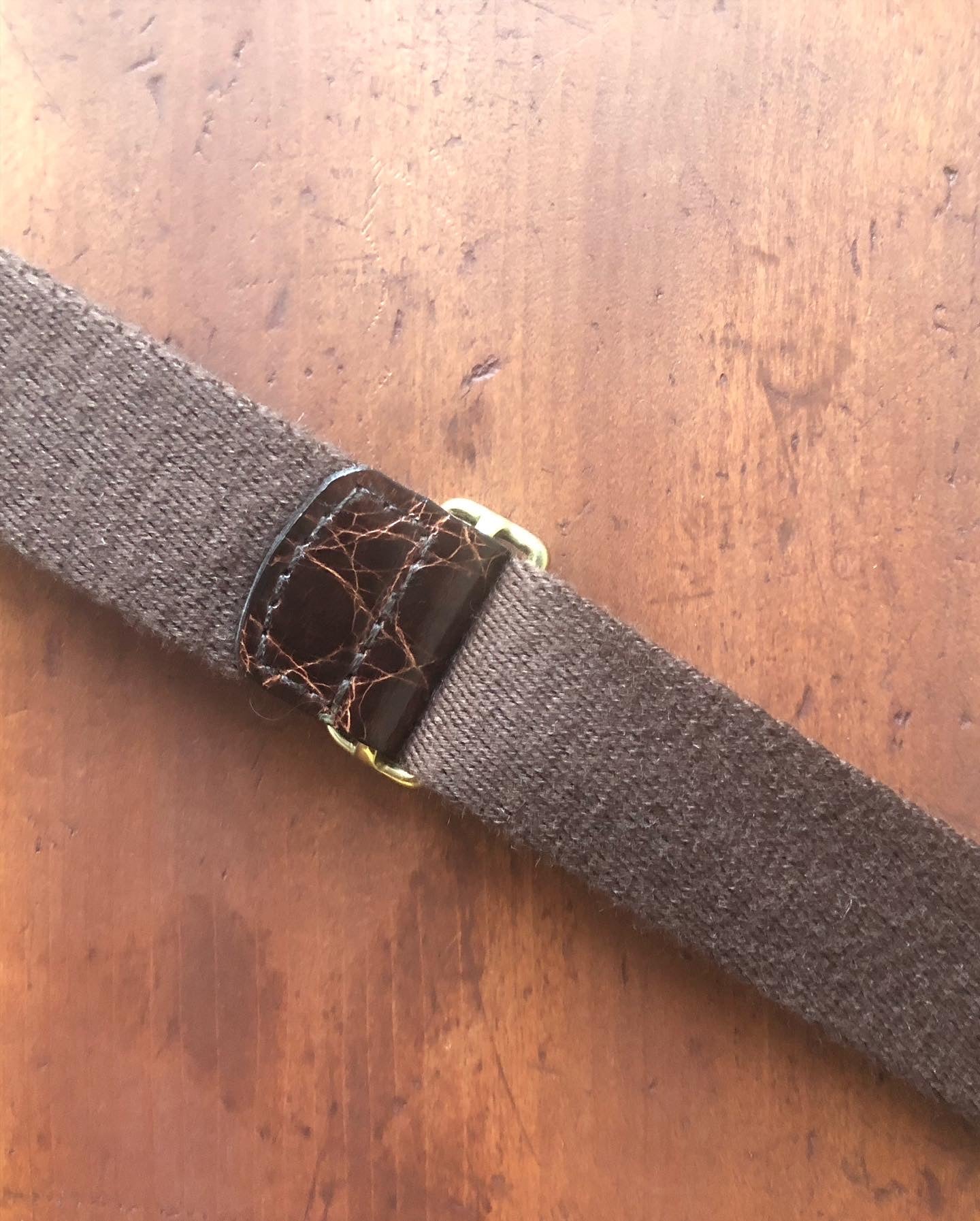Crocodile × Cloth belt with adjuster