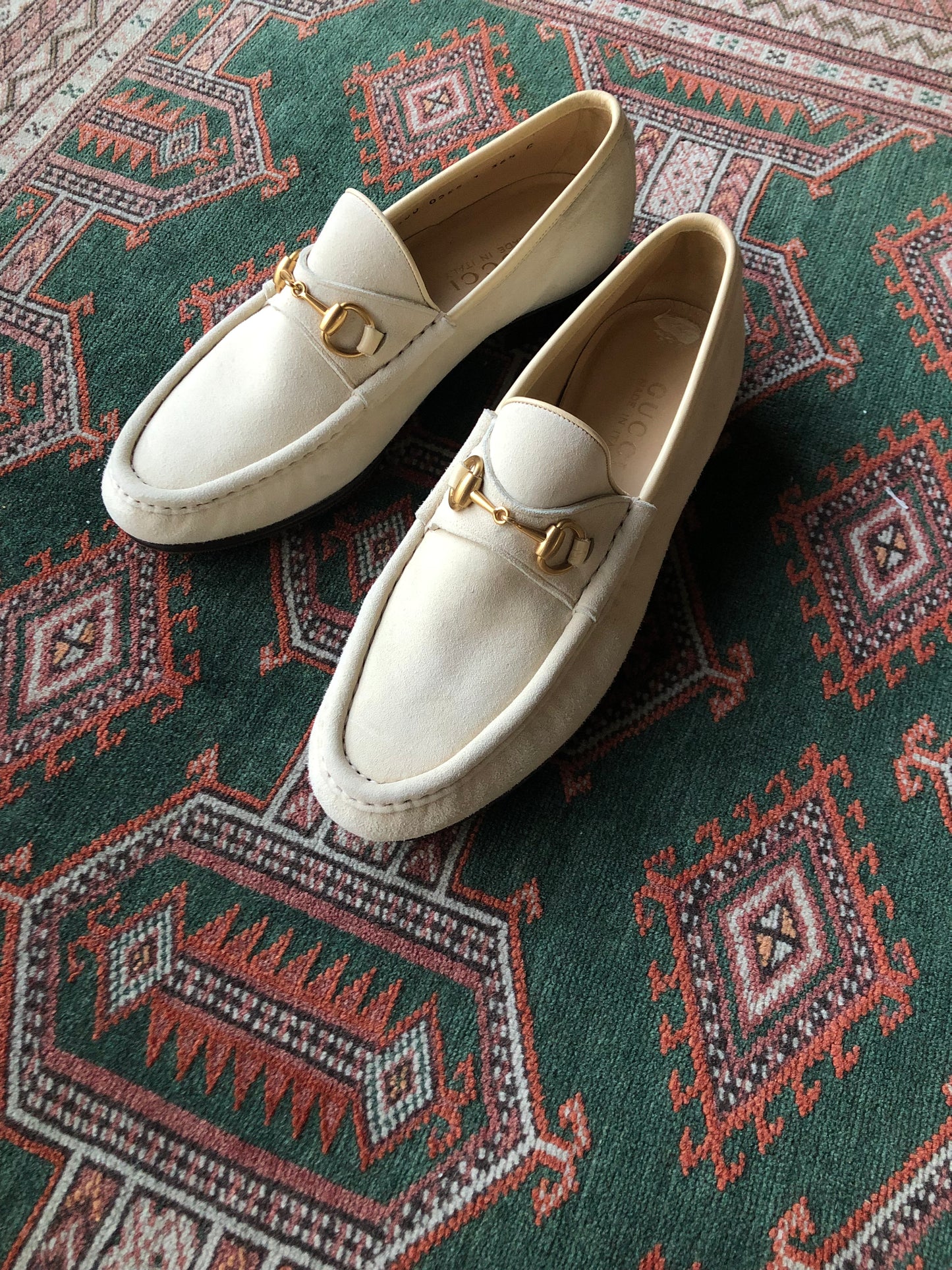 GUCCI Bit loafer / beige suede