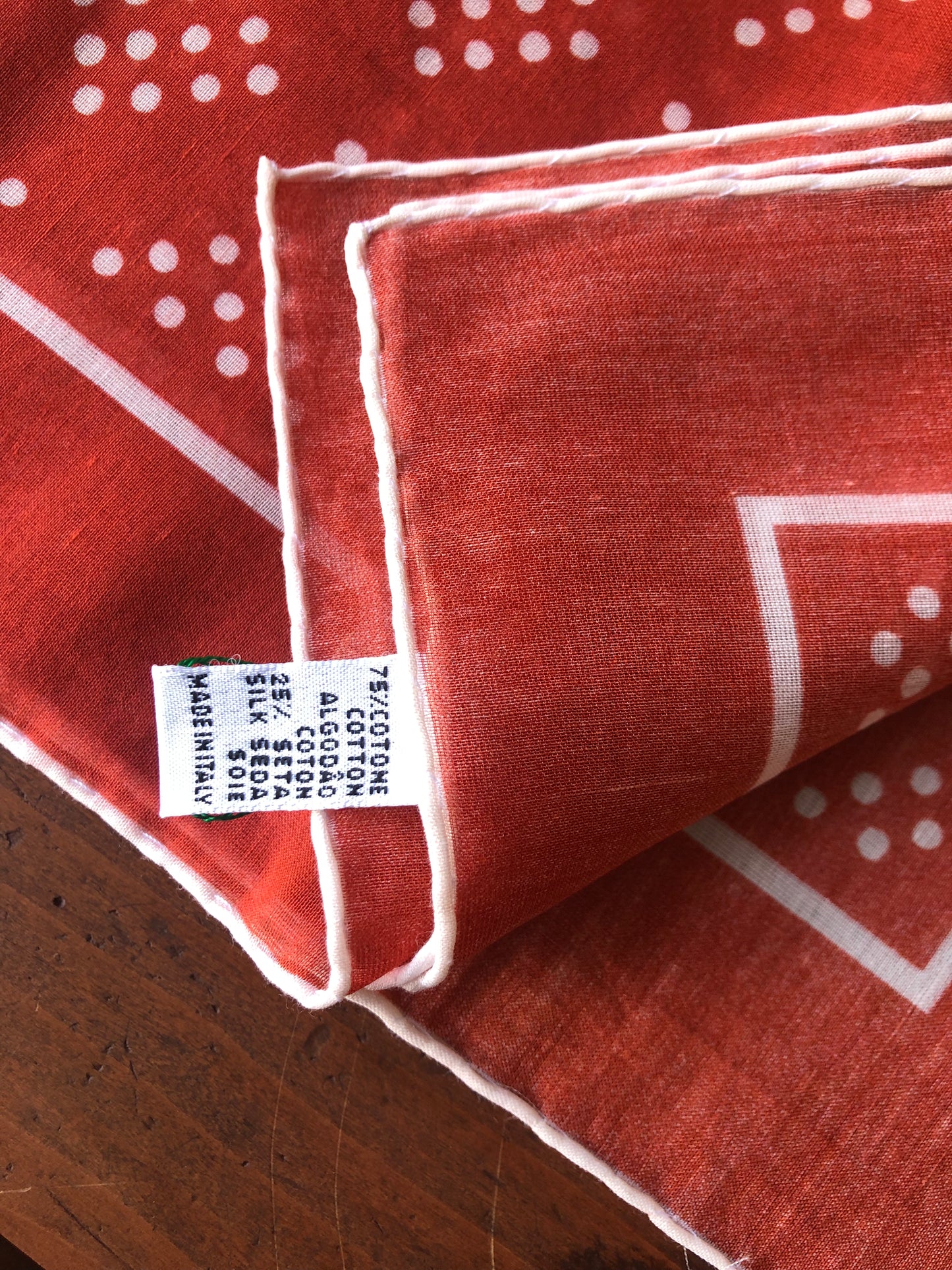 Drakes cotton silk spotty square