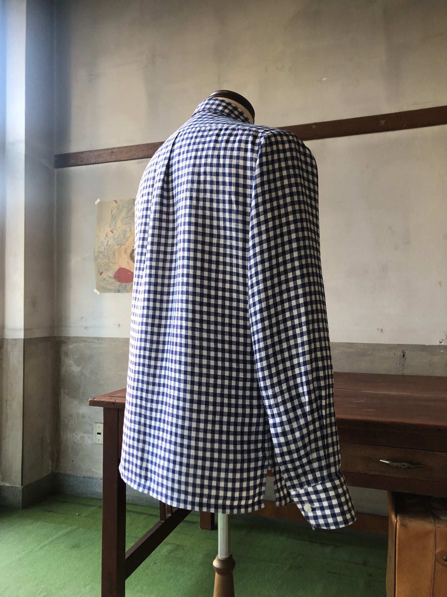 LES LESTON Irish-linen camp col.shirt