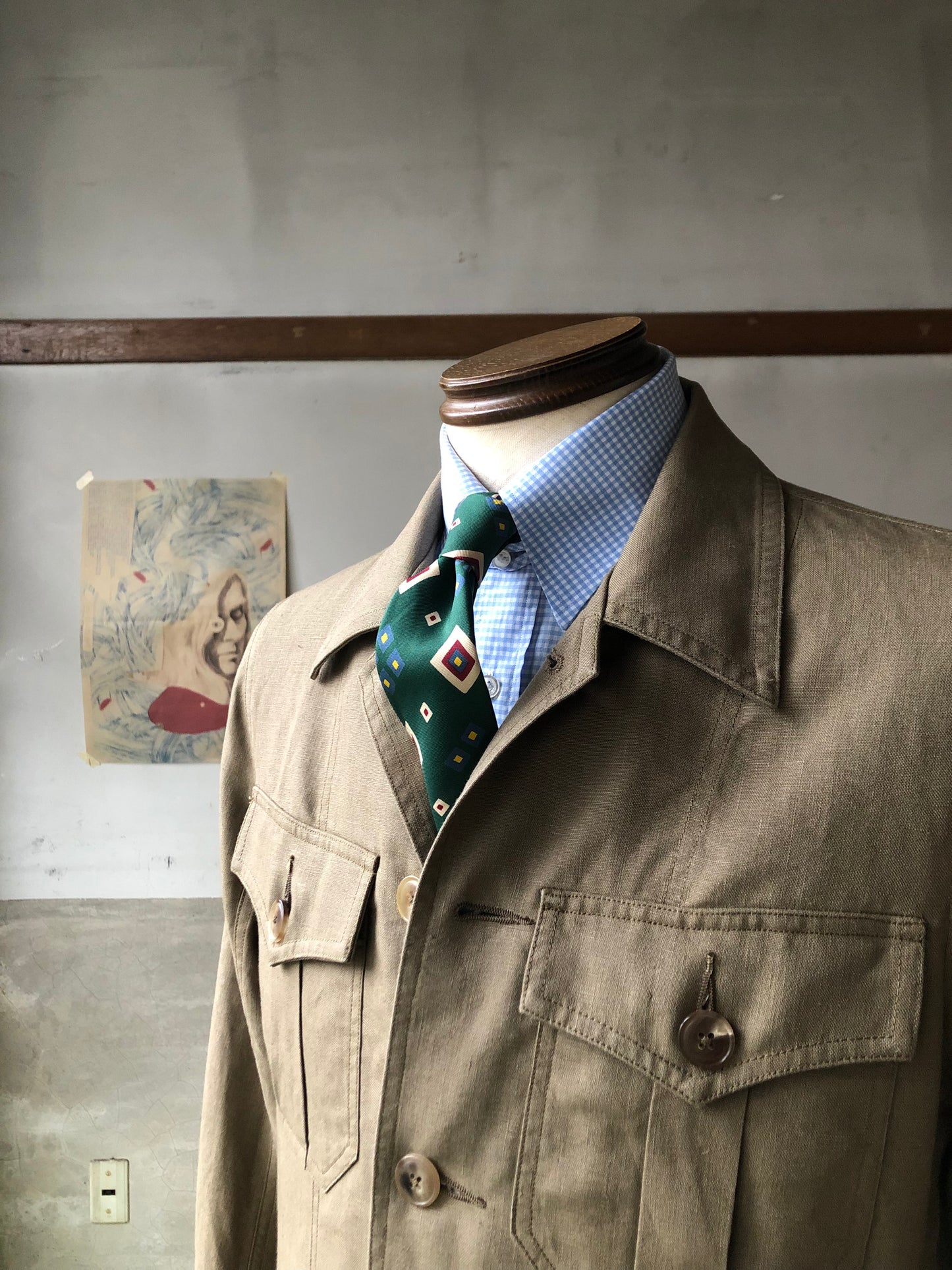 LES LESTON Linen safari