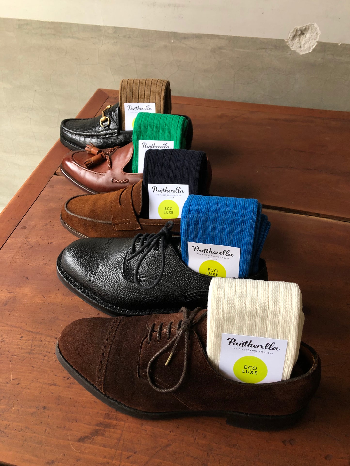 Pantherella organic cotton short socks 1set of 5 colours