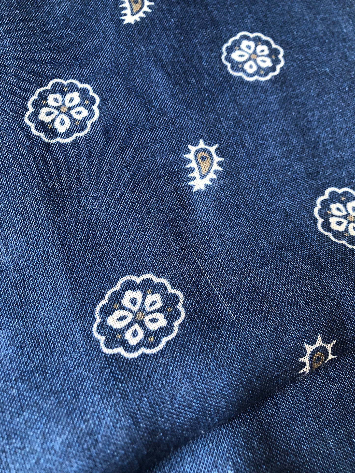 L & L silk blend wool bandana print scarf