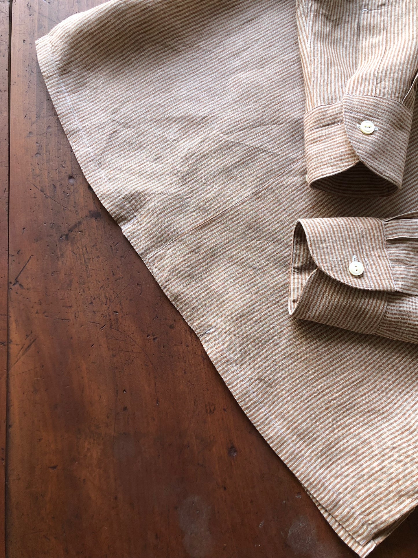 LES LESTON linen camp col.shirt