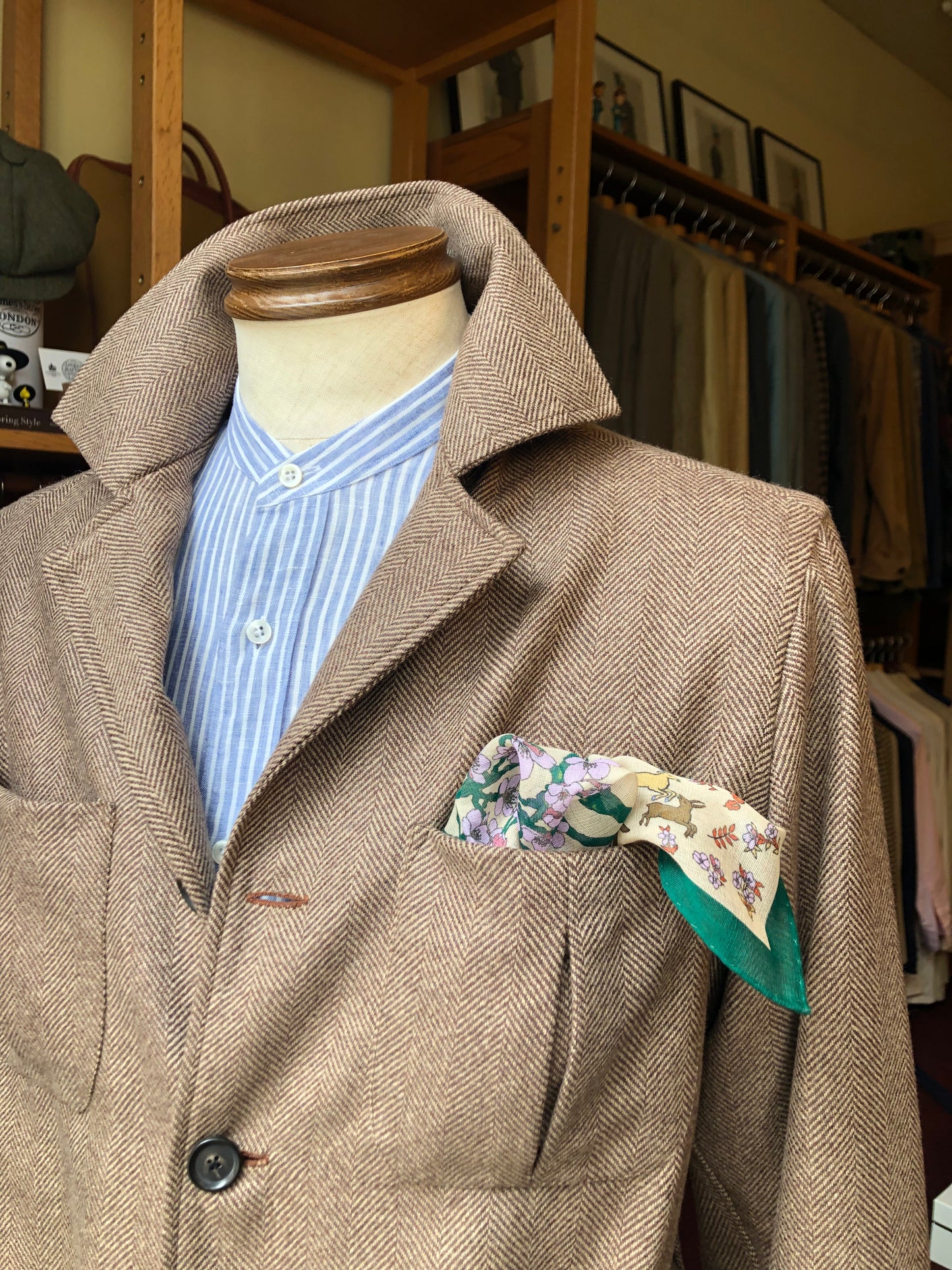 De petrillo cashmere blended wool safari