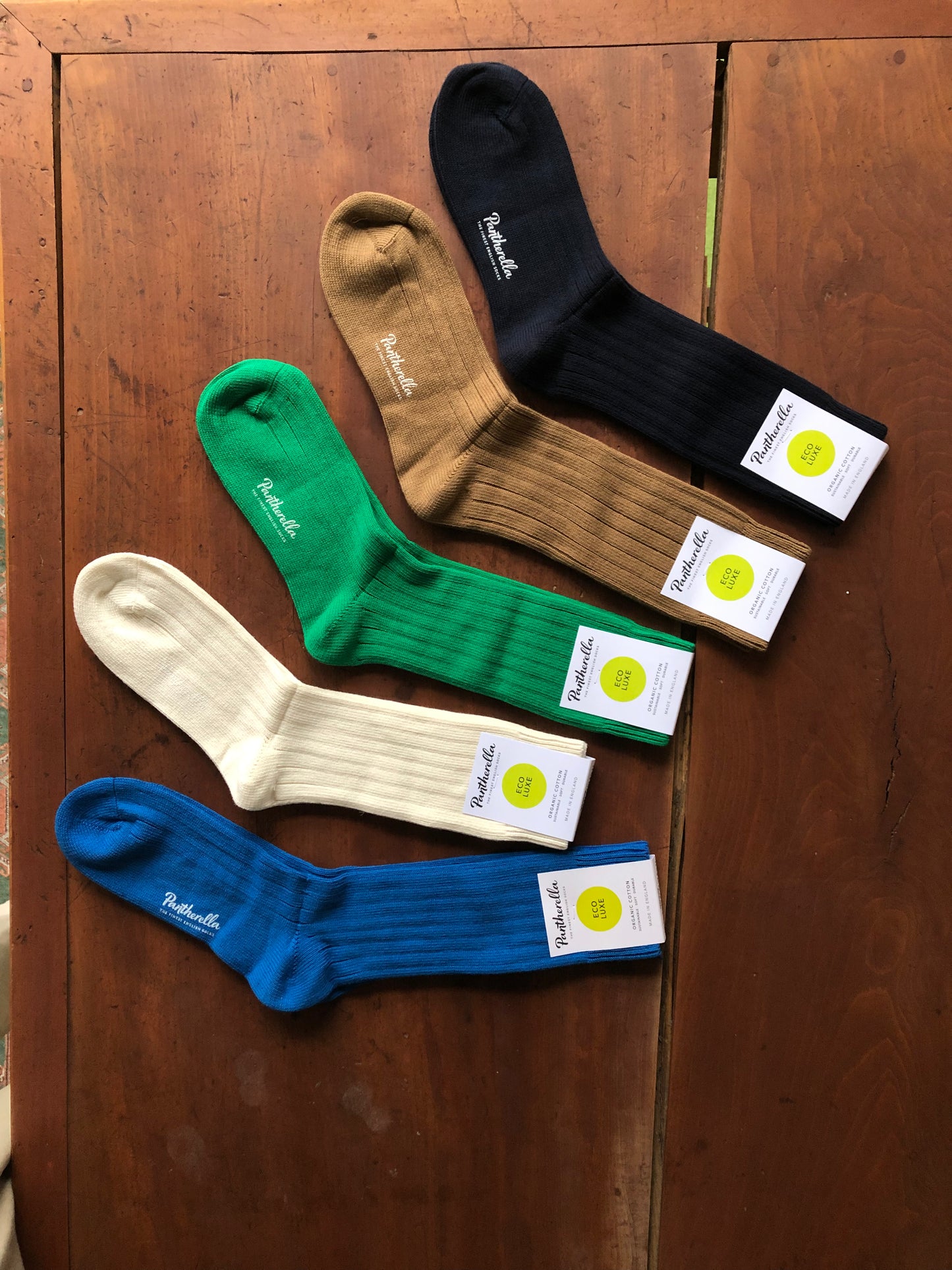 Pantherella organic cotton short socks 1set of 5 colours