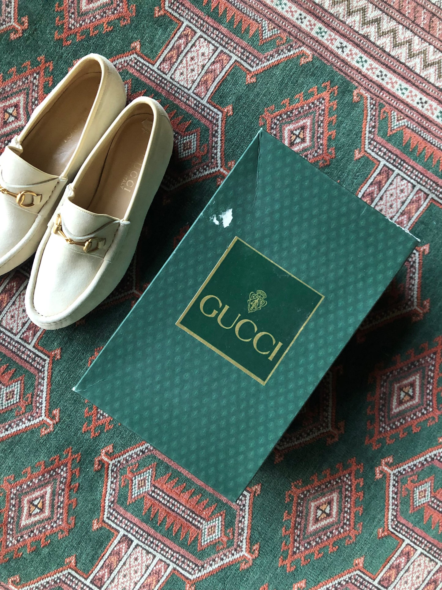 GUCCI Bit loafer / beige suede