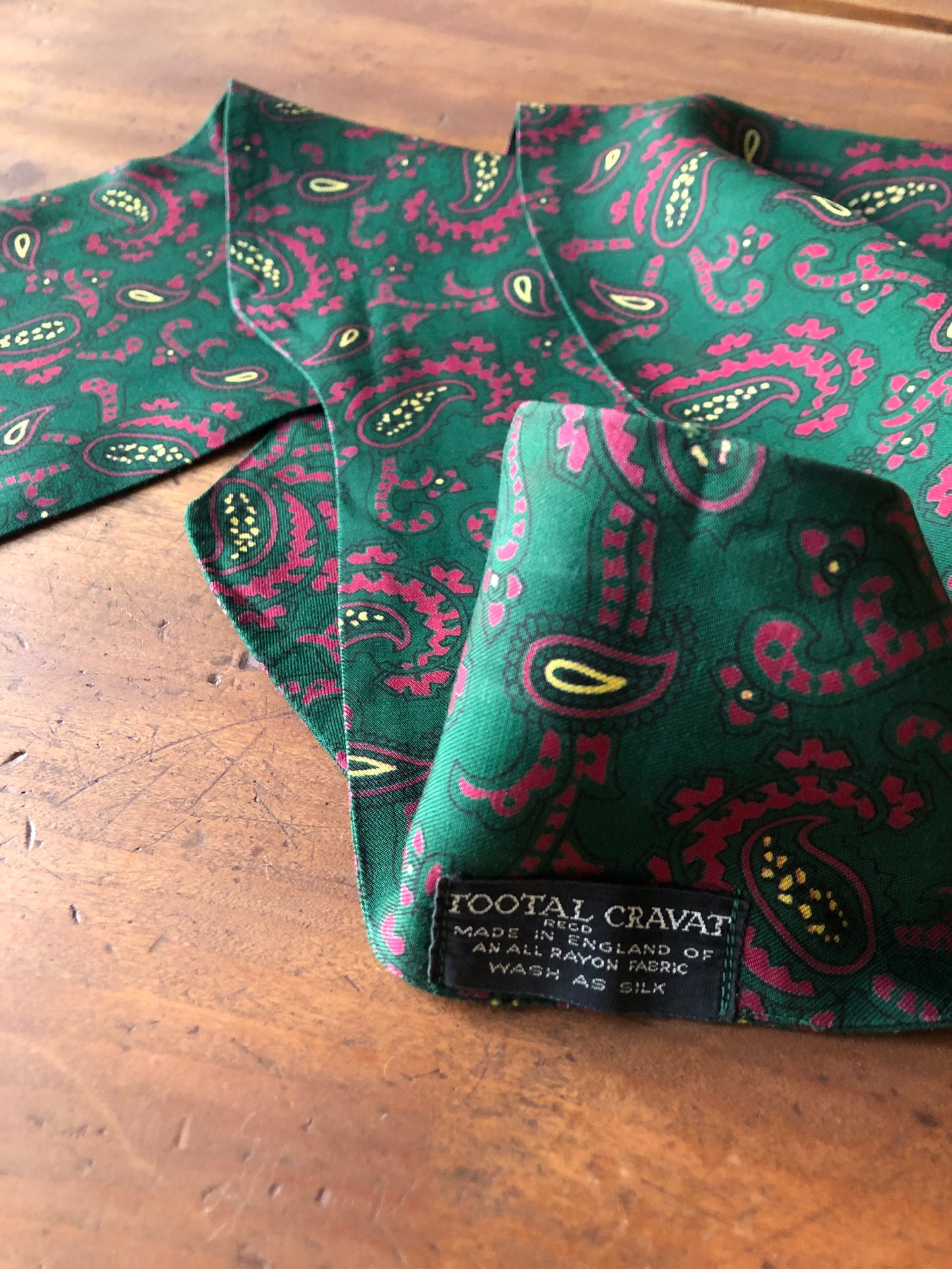 TOOTAL 60s rayon paisley scarf