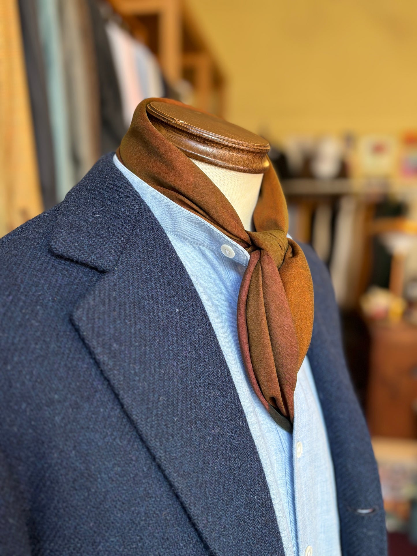 Bleck double faced silk scarf