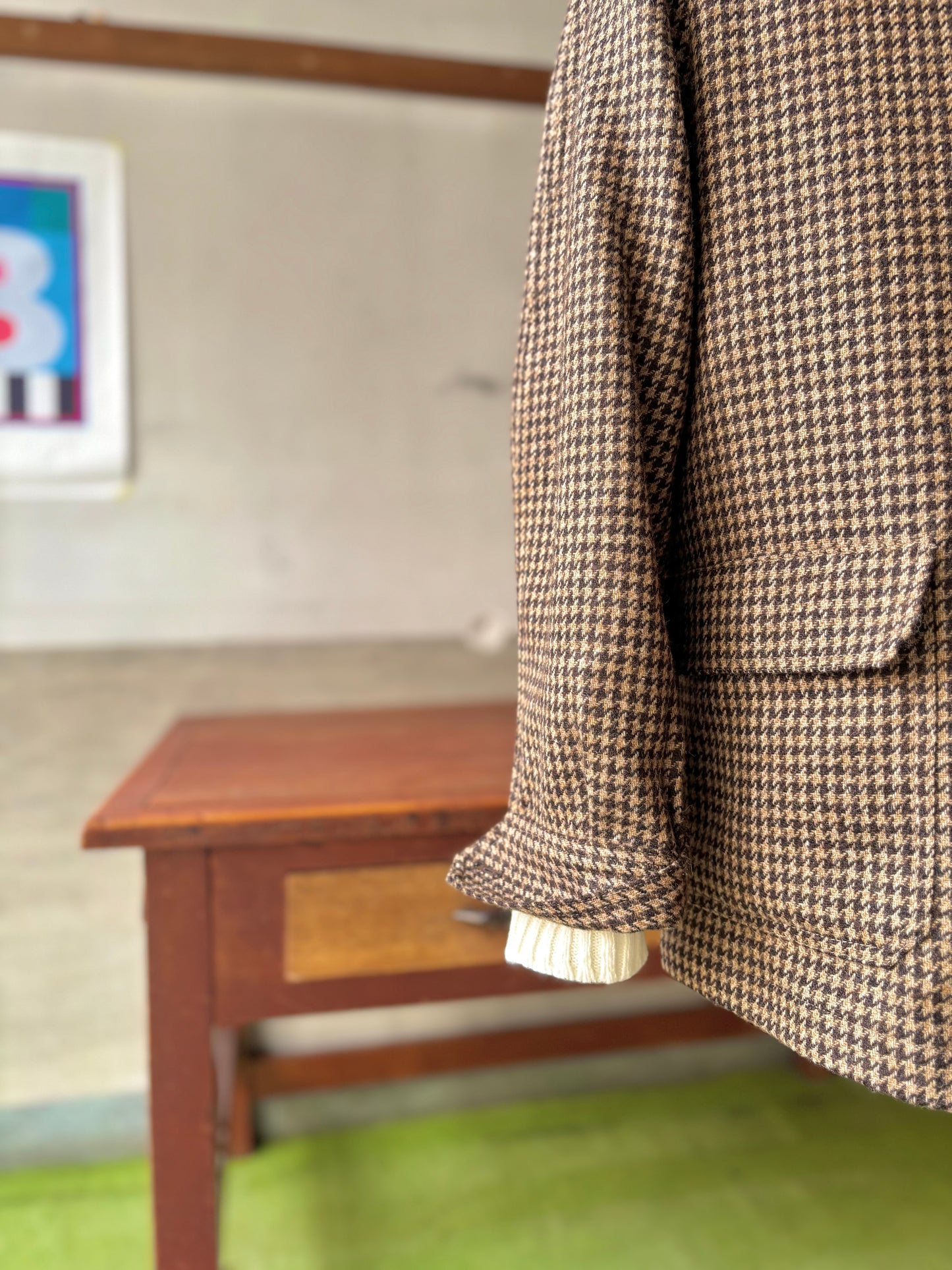 Teba Jacket Brown Dogtooth