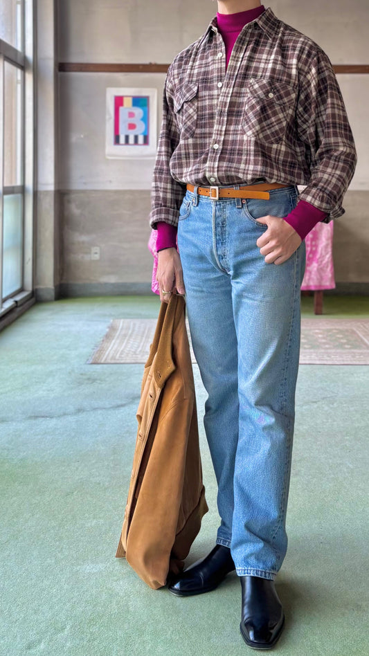 Bridle hide belt made in England for Mr.OGM.