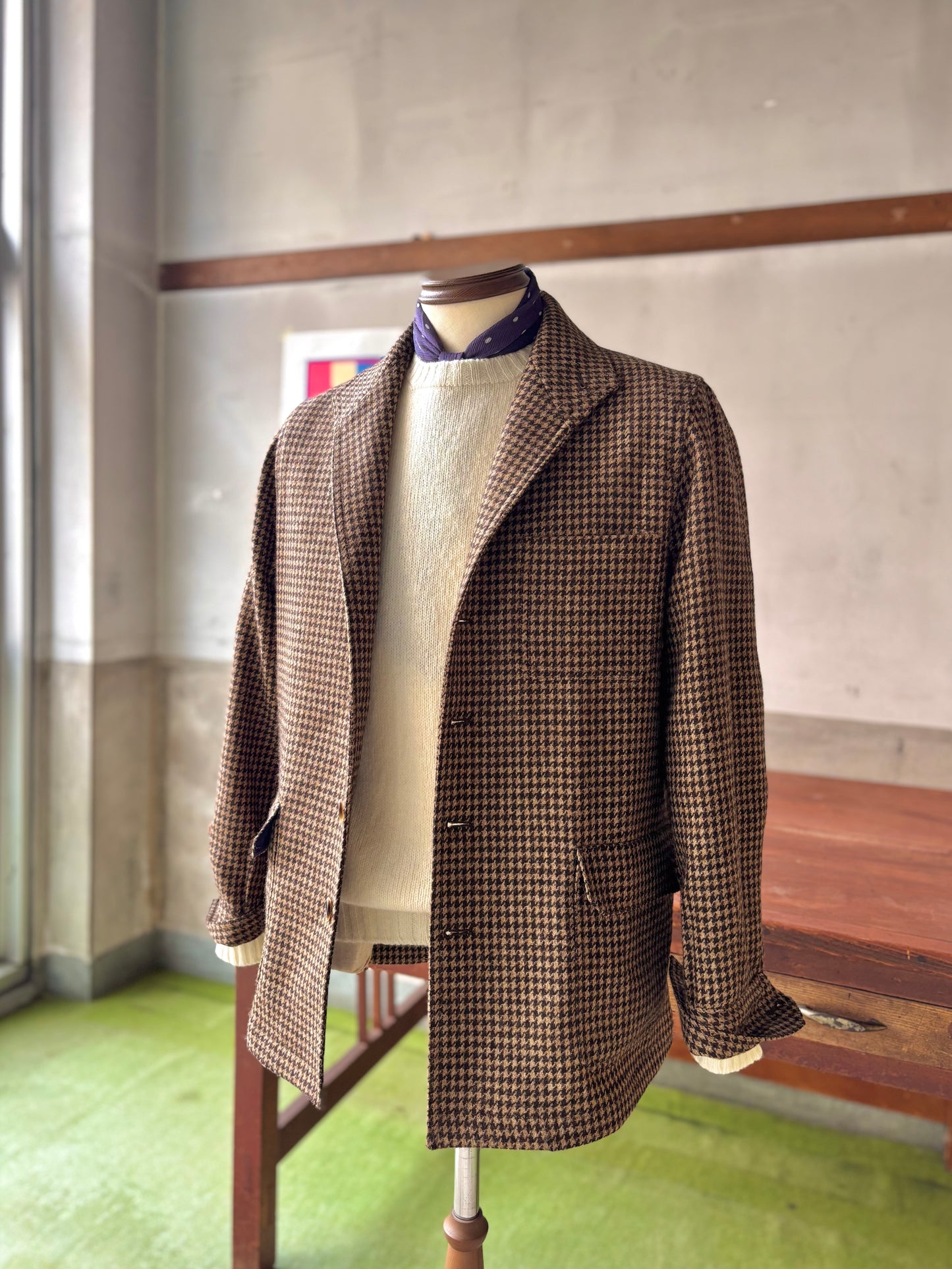 Teba Jacket Brown Dogtooth