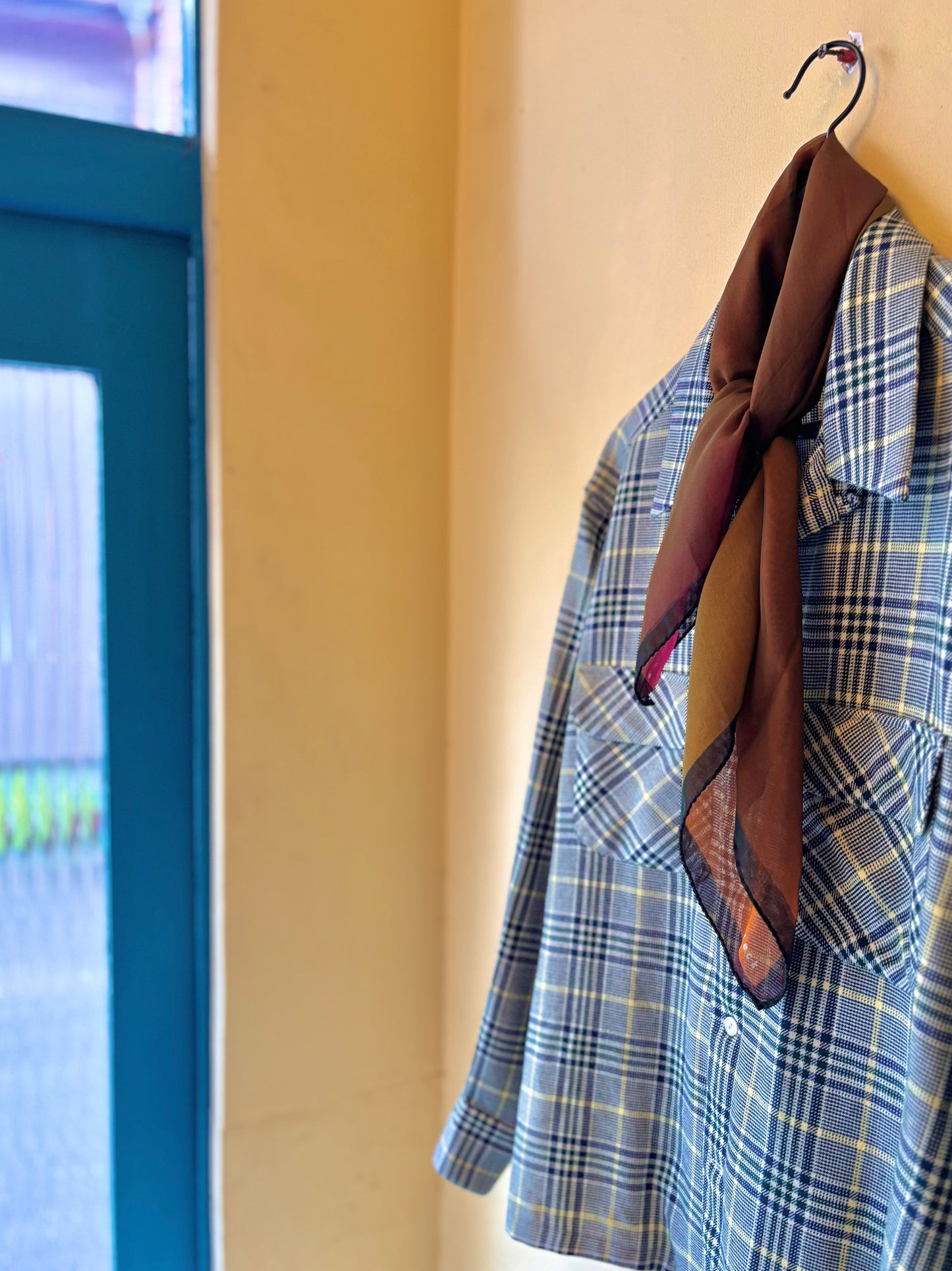 Bleck double faced silk scarf