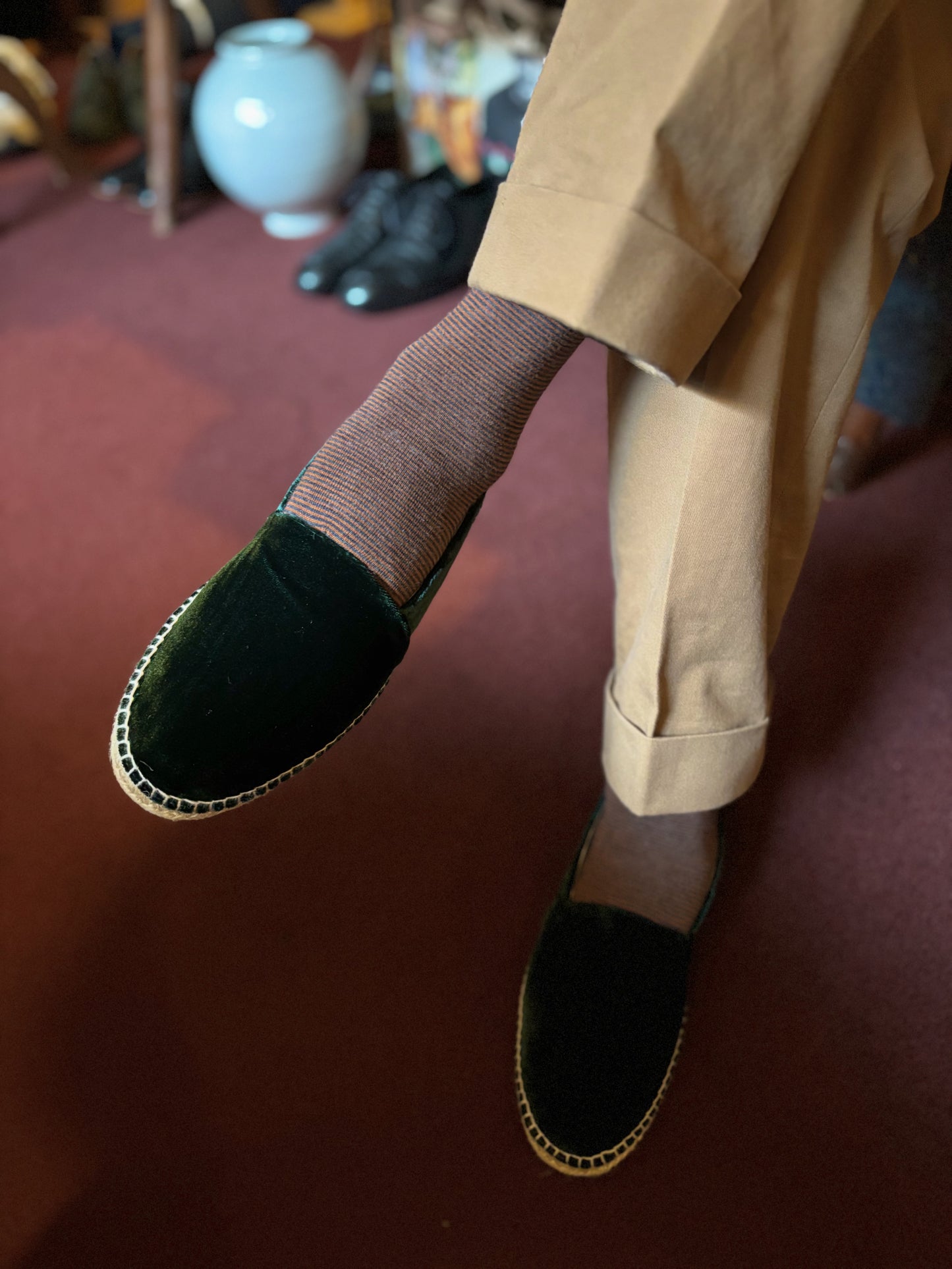 Velvet Espadrille made in Alicante ／ Black