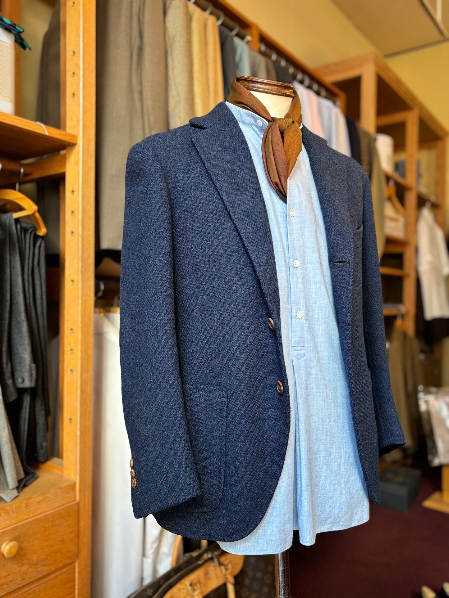 Bleck double faced silk scarf