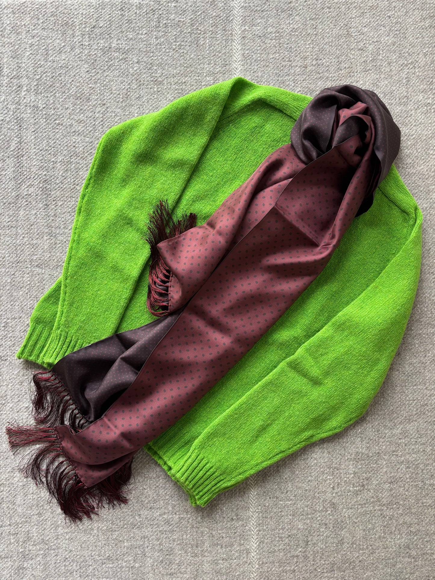 Bleck double face silk scarf 🍷