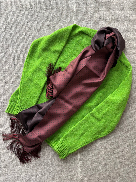 Bleck double face silk scarf 🍷