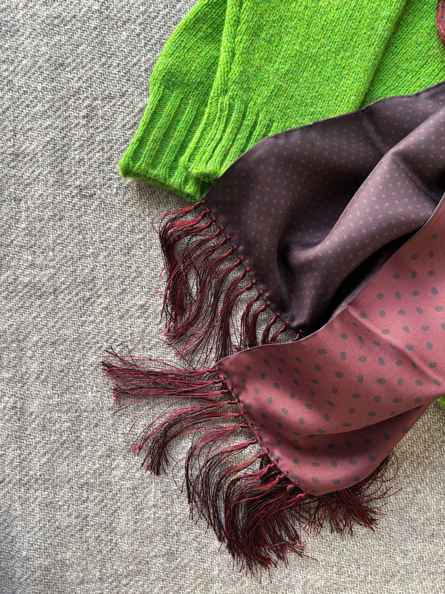 Bleck double face silk scarf 🍷