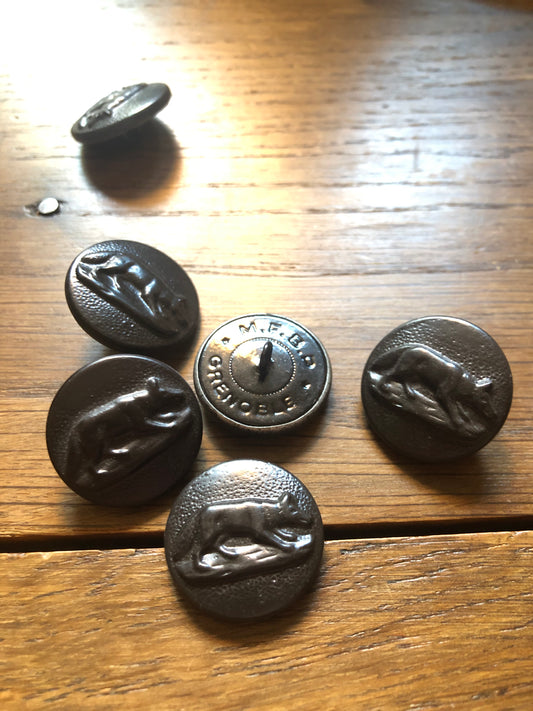 French vintage buttons / fox