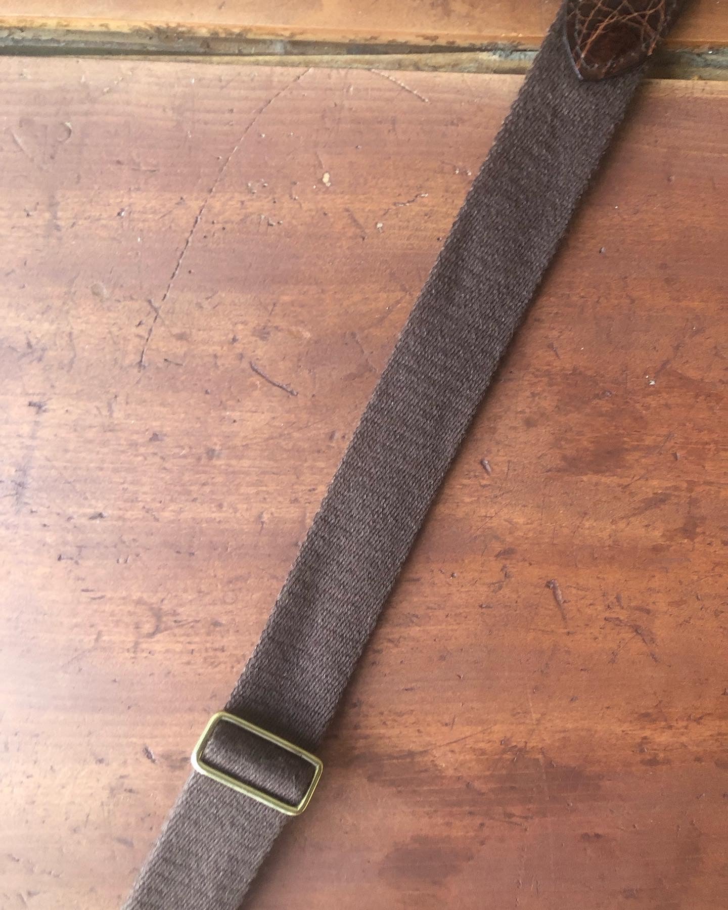 Crocodile × Cloth belt with adjuster